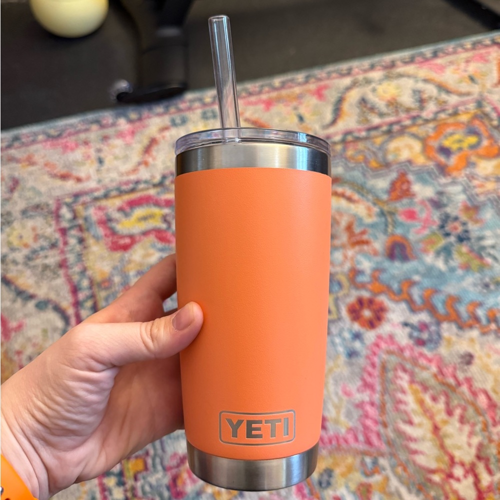 Peach YETI Straw Cup 20oz